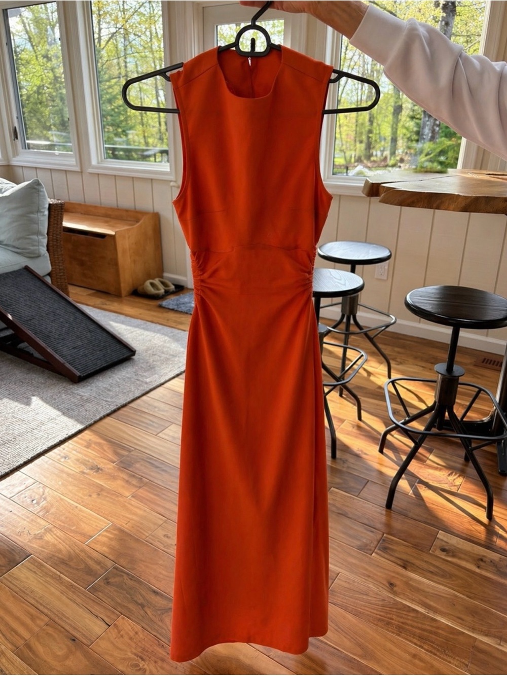 Commense Sleeveless Orange Maxi Dress